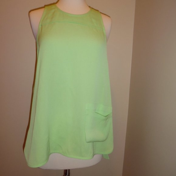 Diane Von Furstenberg Silk Green Cheryl Tank 10 L - Picture 4 of 8